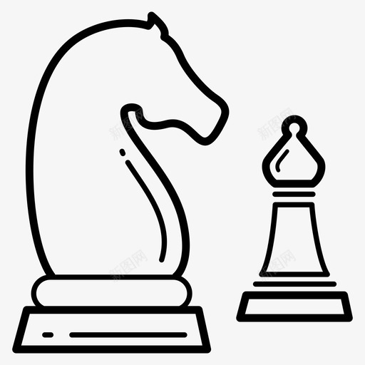 战略国际象棋游戏图标svg_新图网 https://ixintu.com 业务 国际象棋 图标 战略 游戏 管理 线图