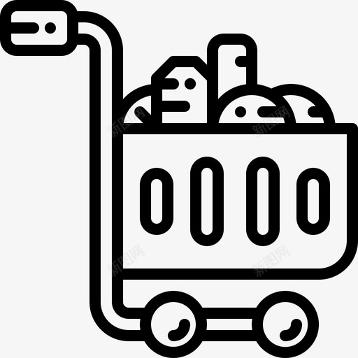 购物车在线销售图标svg_新图网 https://ixintu.com 在线 购物车 超市 销售