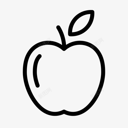 苹果减肥吃图标svg_新图网 https://ixintu.com 减肥 水果 苹果 食物