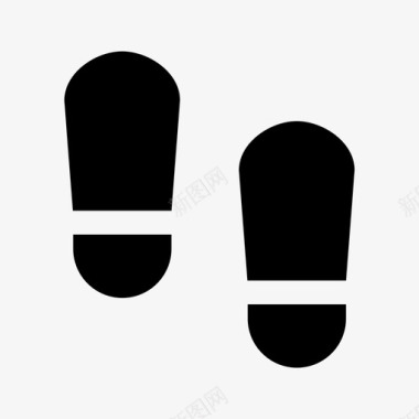 痕迹证据脚印图标图标