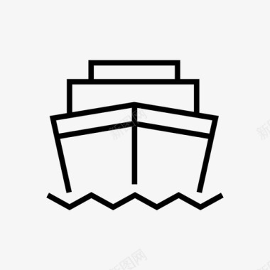 船舶邮轮运输图标图标