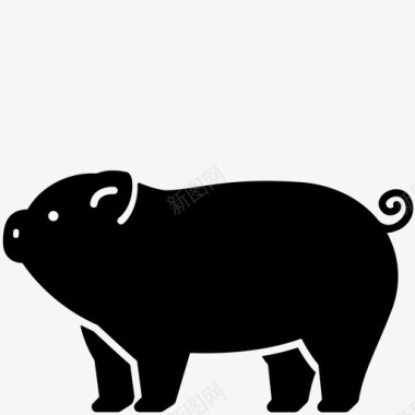 猪动物家养图标图标