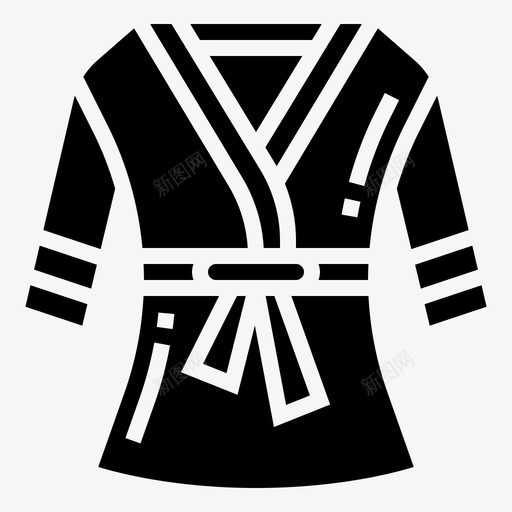 长袍浴缸服装图标svg_新图网 https://ixintu.com spa spaelementglyph 卫生 服装 浴缸 长袍