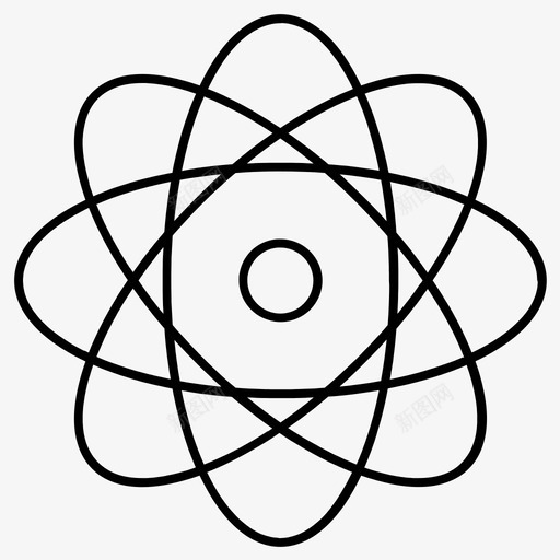 核原子科学图标svg_新图网 https://ixintu.com 原子 常规 教育 科学 集合