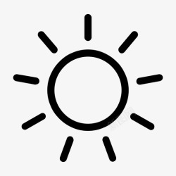 太阳灯太阳灯光图标高清图片