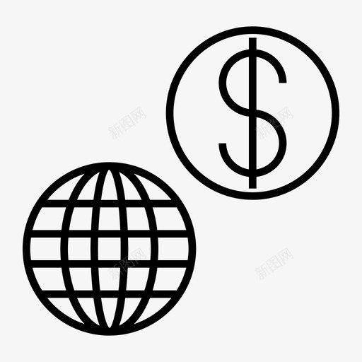 金钱世界货币报酬图标svg_新图网 https://ixintu.com 假日和聚会 报酬 旅游 货币 金钱世界