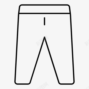 裤子衣服瘦款式的图标图标