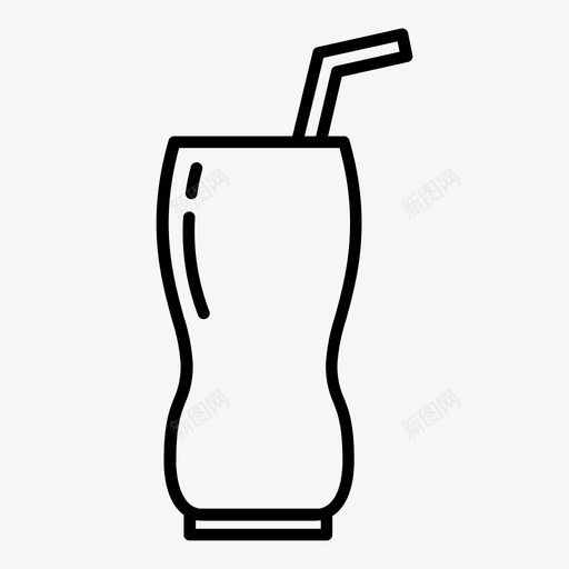 果汁杯子饮料图标svg_新图网 https://ixintu.com 厨房工具 吸管 杯子 果汁 水 玻璃杯 饮料