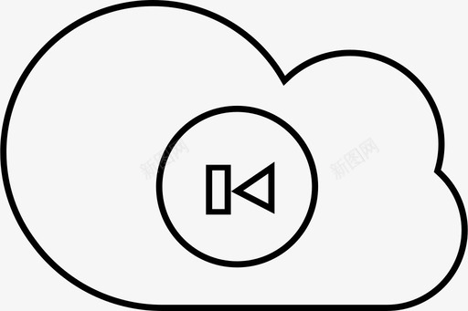 回放电影反转图标svg_新图网 https://ixintu.com 云计算 反转 回放 技术 数据 流媒体 电影 视频