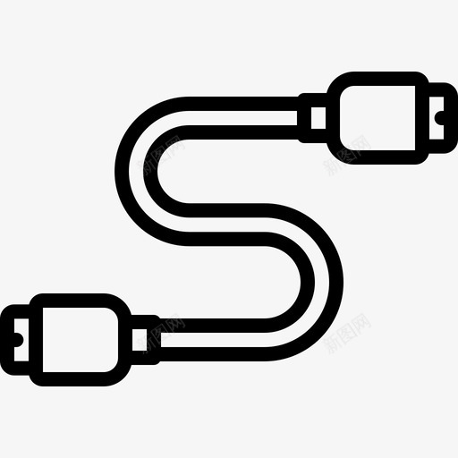 电缆连接器光纤图标svg_新图网 https://ixintu.com usb 光纤 插头 电缆 连接器