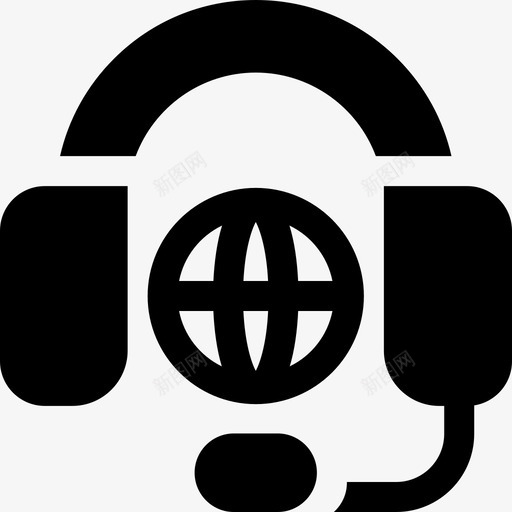 耳机呼叫中心服务5已填充图标svg_新图网 https://ixintu.com 呼叫中心 填充 服务 耳机