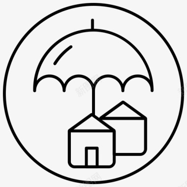 家庭保险财产保护图标图标