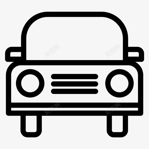 汽车道路运输图标svg_新图网 https://ixintu.com 旅行 汽车 粗体 线集 运输 道路