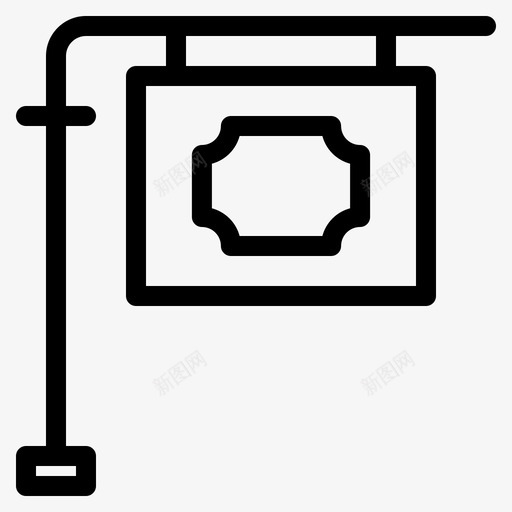 招牌待售标志摊位图标svg_新图网 https://ixintu.com 建筑物 待售标志 招牌 摊位 街道