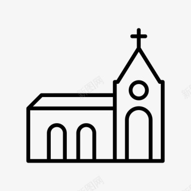 教会天主教基督教图标图标