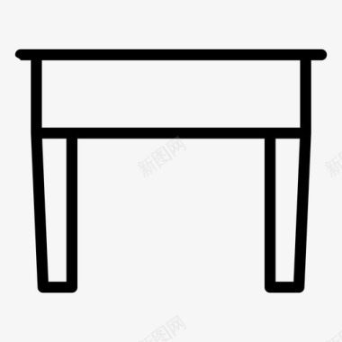 办公桌餐桌家具图标图标