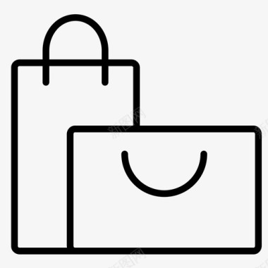 购物袋电子商务网店图标图标
