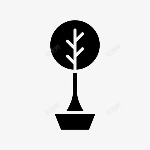 植物区域城市图标svg_新图网 https://ixintu.com 区域 城市 城镇 字形 植物 盆栽