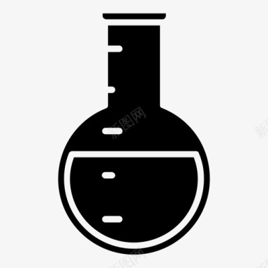 灯泡瓶子化学图标图标