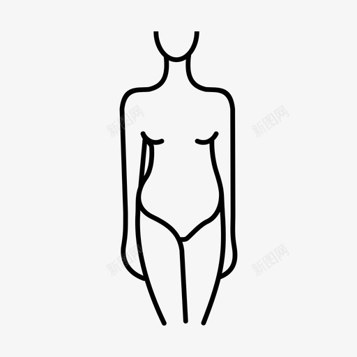 女性体型体型女性气质图标svg_新图网 https://ixintu.com 体型 女性体型 女性气质 衬裙 长方形