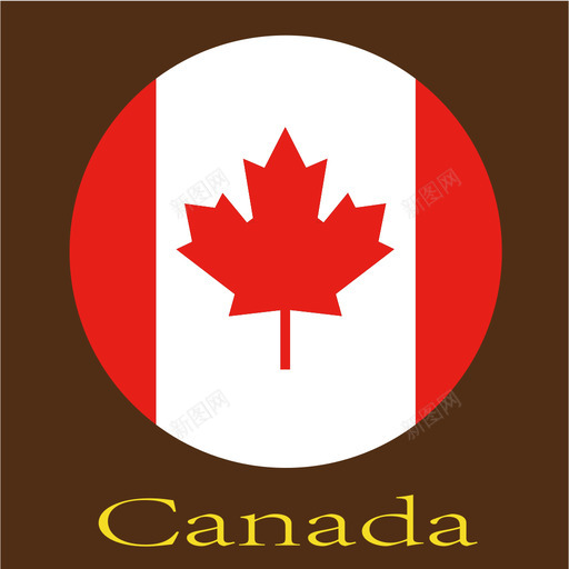 Canadasvg_新图网 https://ixintu.com Canada 填充 扁平 简约 多色 圆润