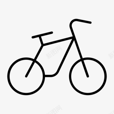 自行车交通工具骑乘图标图标