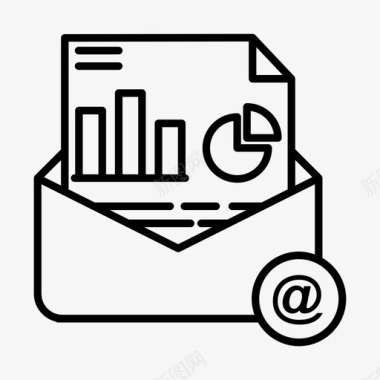 电子邮件报告业务文档图标图标