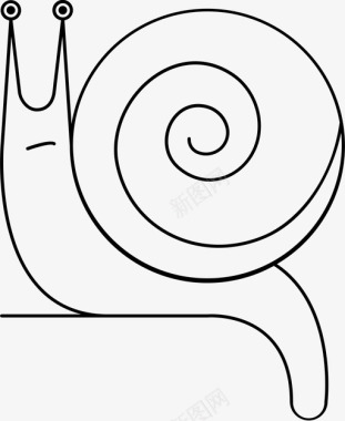 蜗牛腹足动物懒散图标图标