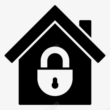 家庭安全家庭保护锁图标图标