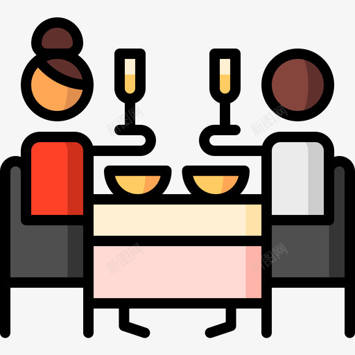 餐厅68餐厅线性颜色图标svg_新图网 https://ixintu.com 68餐厅 线性 颜色 餐厅