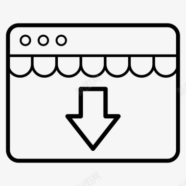 网页网站购物线路图标图标