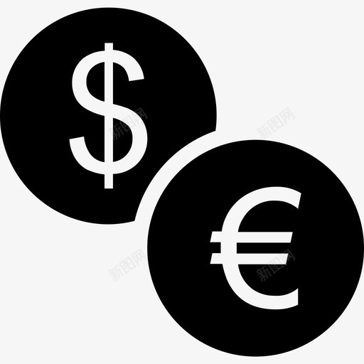 货币兑换信用卡美元图标svg_新图网 https://ixintu.com 信用卡 兑换 图标 实心 支付 欧元 美元 货币