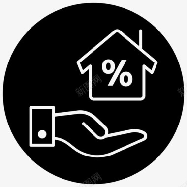 买房住房贷款利息图标图标