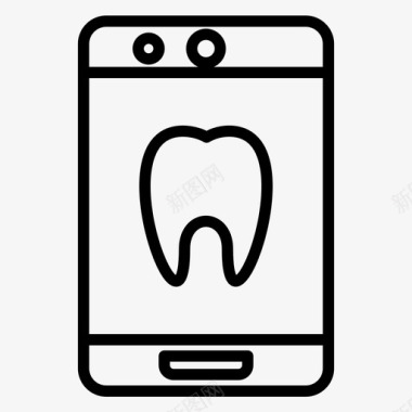 医疗手机牙齿图标图标