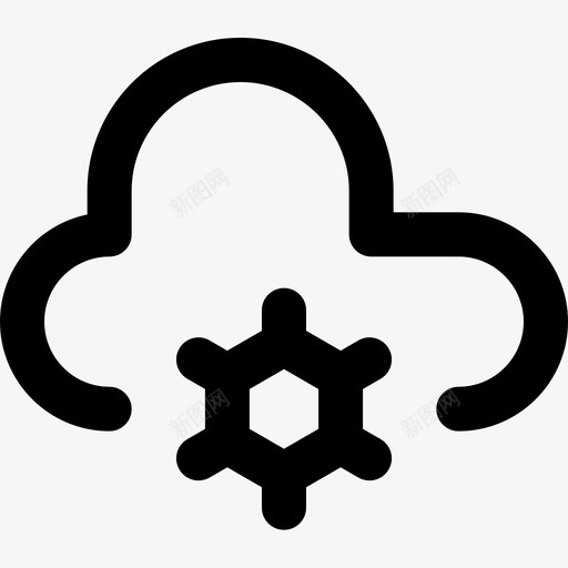 云技术支持35线性图标svg_新图网 https://ixintu.com 云 技术支持35 线性
