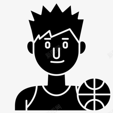 篮球头像男人图标图标