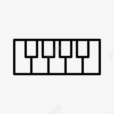 钢琴键音频键盘图标图标