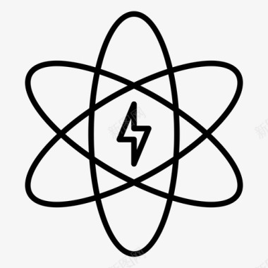 核能原子能核心图标图标