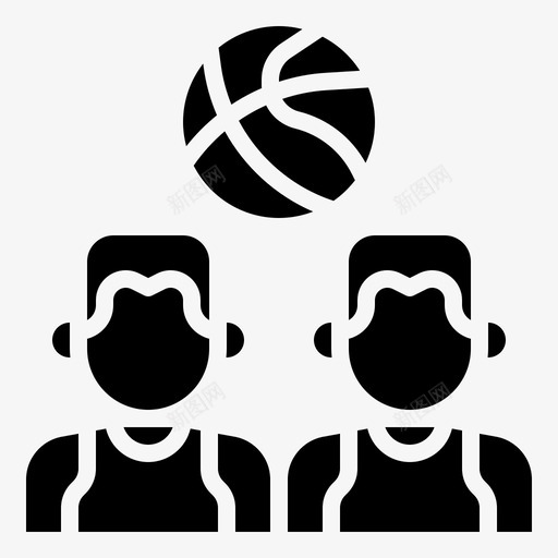 团队篮球运动员计划图标svg_新图网 https://ixintu.com 位置 团队 团队球员 球员 篮球字形 篮球运动员 计划