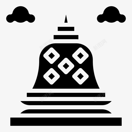 婆罗浮屠建筑建筑和城市图标svg_新图网 https://ixintu.com 世界地标符号 地标 婆罗浮屠 建筑 建筑和城市