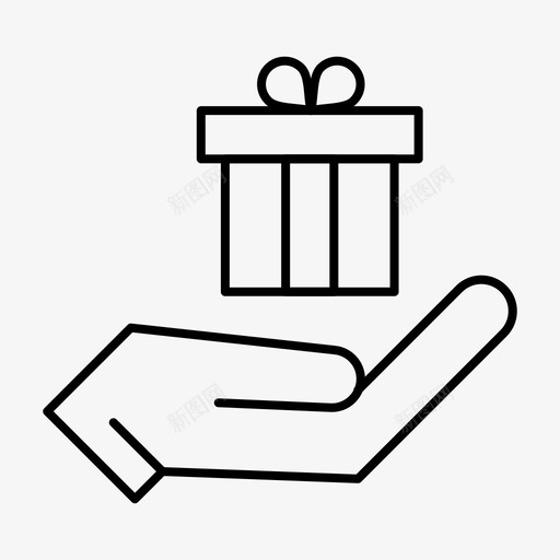 礼品电子商务手图标svg_新图网 https://ixintu.com 电子商务 礼品 礼物