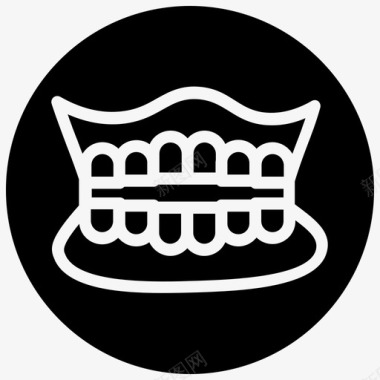 义齿牙科牙齿图标图标