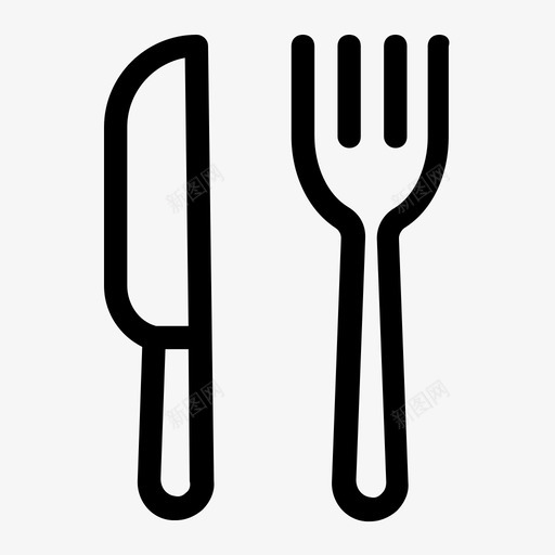 刀叉餐具餐食图标svg_新图网 https://ixintu.com 刀叉 细线 餐具 餐厅 餐食