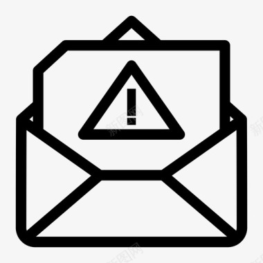 危险信息警报信息电子邮件通知图标图标