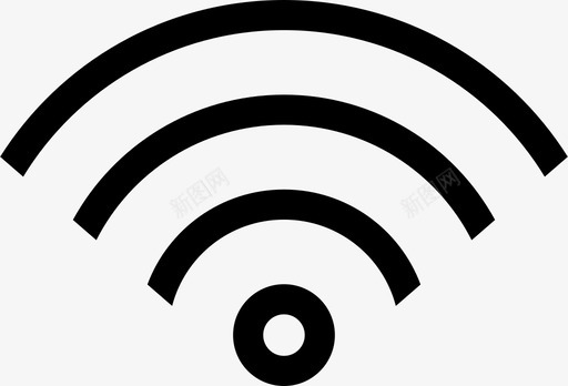 连接接入互联网图标svg_新图网 https://ixintu.com wifi 互联网 信号 应用 接入 接口 连接