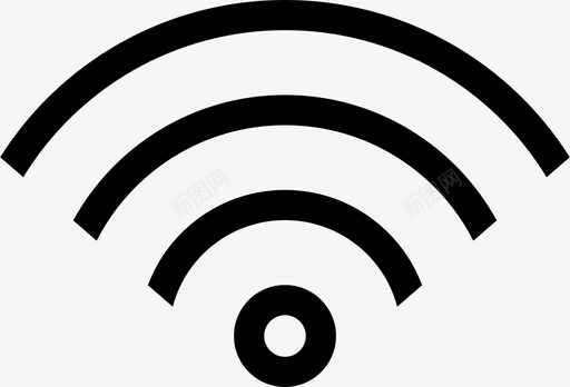 连接接入互联网图标svg_新图网 https://ixintu.com wifi 互联网 信号 应用 接入 接口 连接