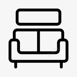 住宅公园沙发电视建筑家具图标高清图片