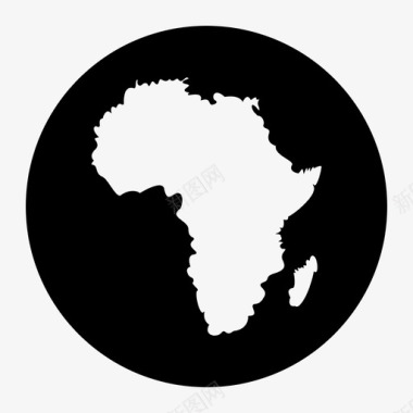 非洲大陆地球图标图标