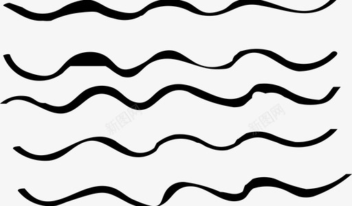 手绘的夏日波浪手绘的海浪图标svg_新图网 https://ixintu.com 夏日 手绘 波浪 海浪