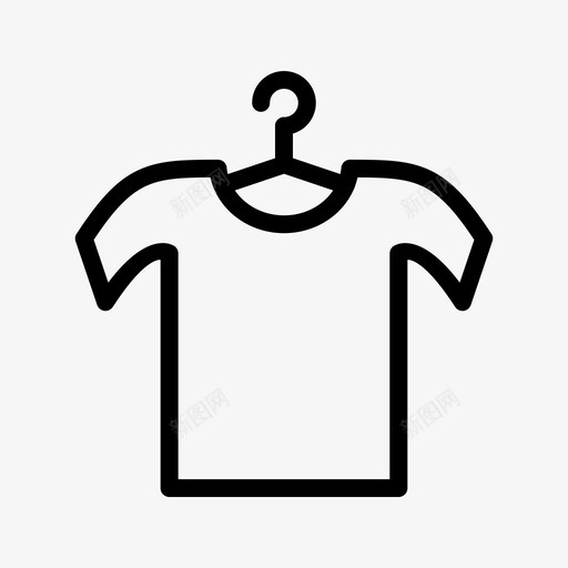 衬衫挂在衣架上衣服缝纫图标svg_新图网 https://ixintu.com 挂在 架上 缝纫 衣服 衣架 衬衫